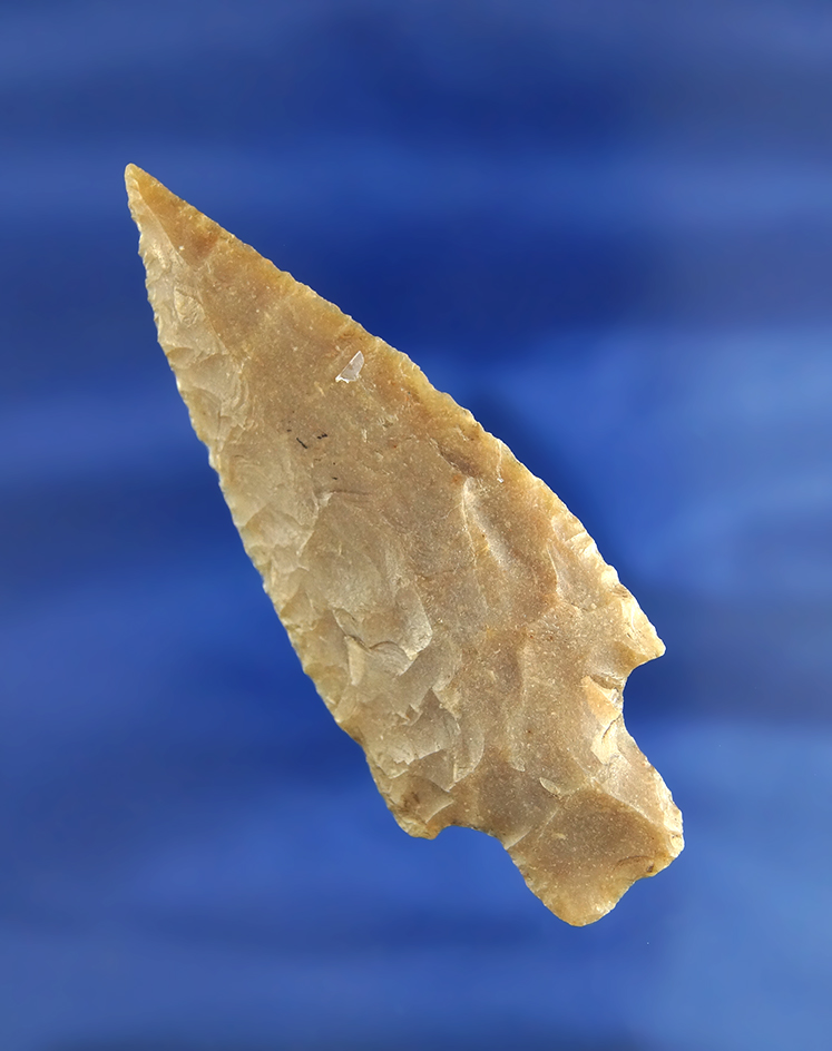 Nice material on this 3 1/8" Lang points in good condition found in Texas.