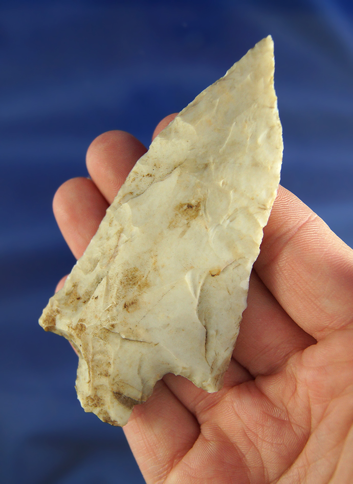 3 9/16" Mehlville made from Burlington chert found in St. Clair Co., Illinois over 70 years ago