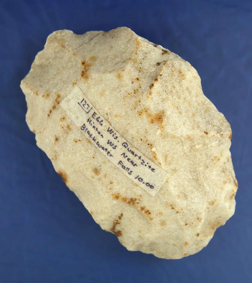 4 7/8" Hixton Quartz Blade or preform/blank found near Black Waterfalls in Wisconsin.