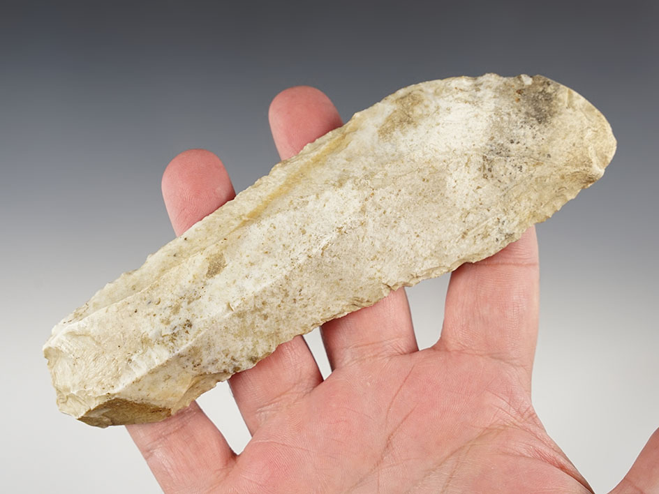 6 5/16" Paleo Uniface Knife found in Fulton Co., Illinois by Doug Ketterman.
