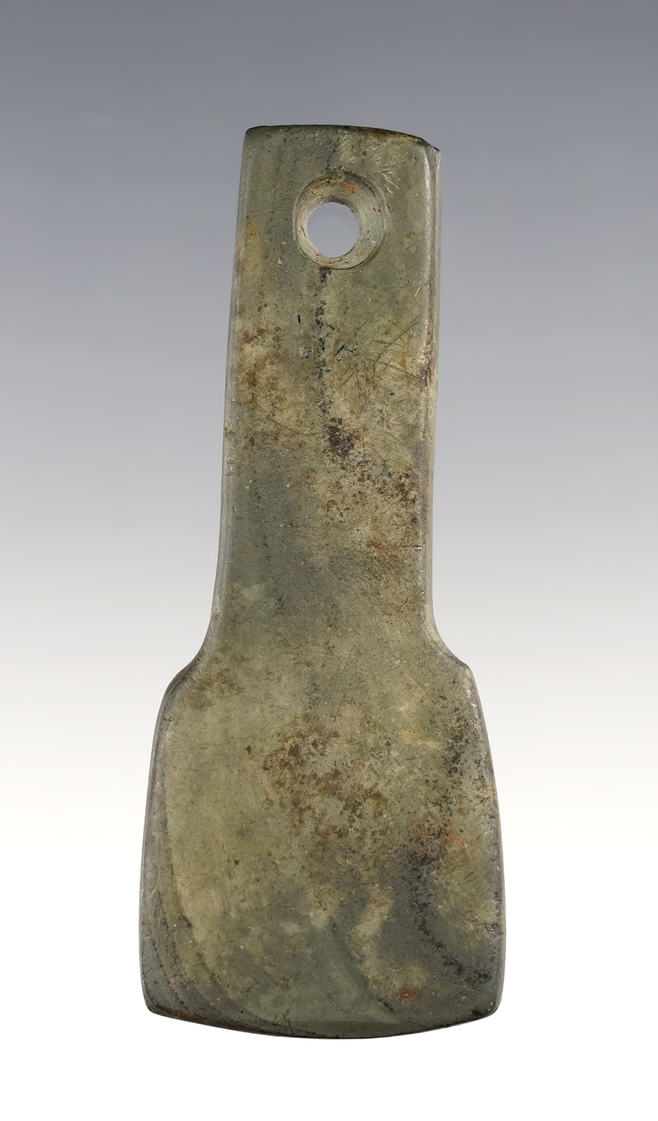 Fine 3" Miniature Hopewell Shovel Pendant - Licking Co., Ohio. Pictured! Ex. Meuser, Root. 