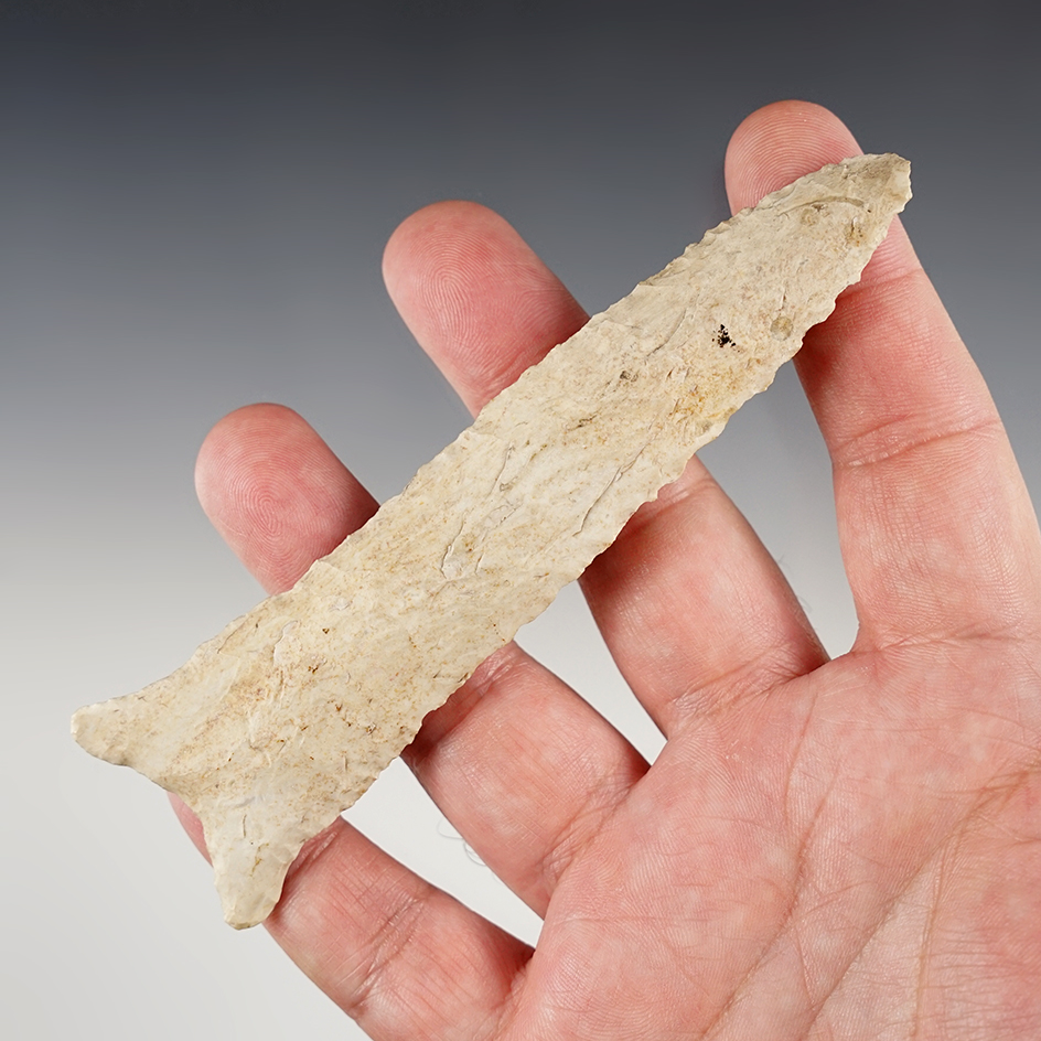 5" Beaver Lake/Pike County made from Burlington Chert. Found in Fulton Co., Illinois. 