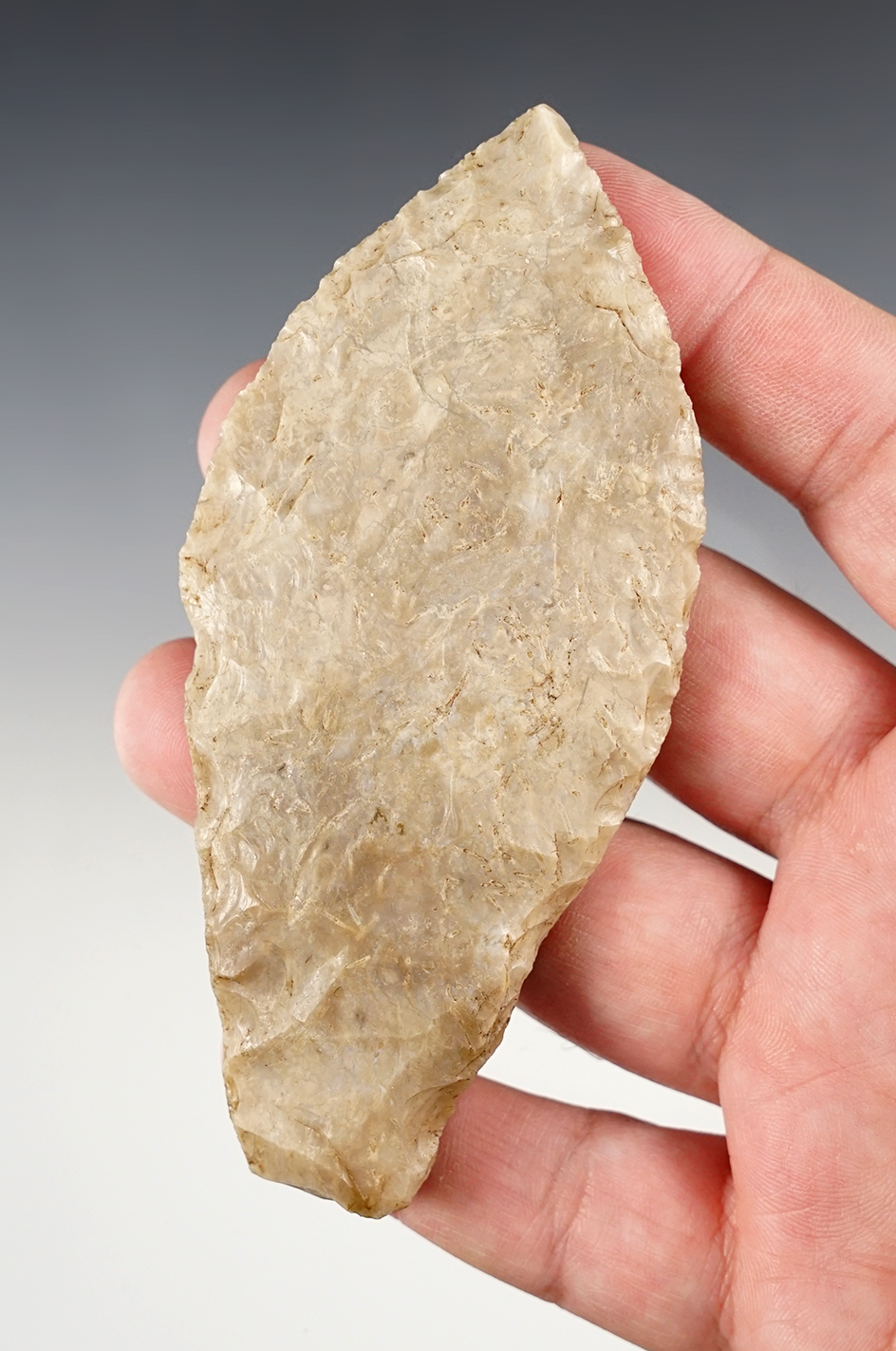 4 7/16" Morse Knife found near Spring River in Lawrence Co., Missouri. Ex. Gary Noel, Shumate. 