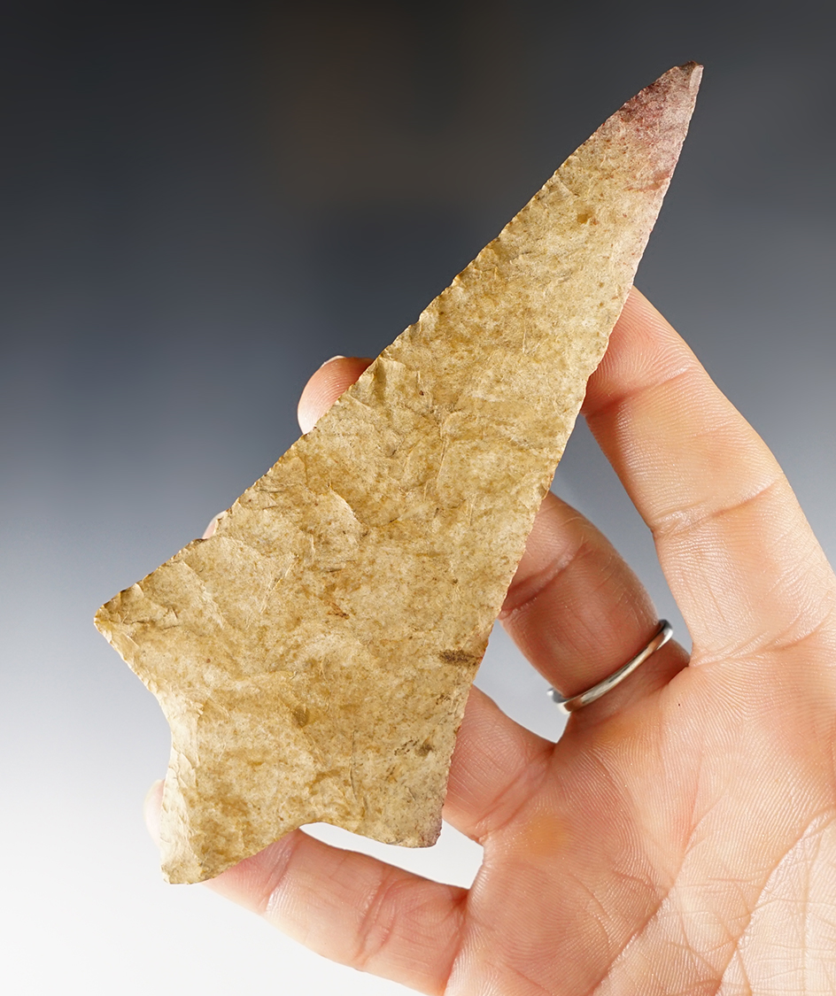 5 1/4" Dickson. Found in Section 7, SW, West, Woodland Twp., Fulton Co., Illinois. Ex. Danner.