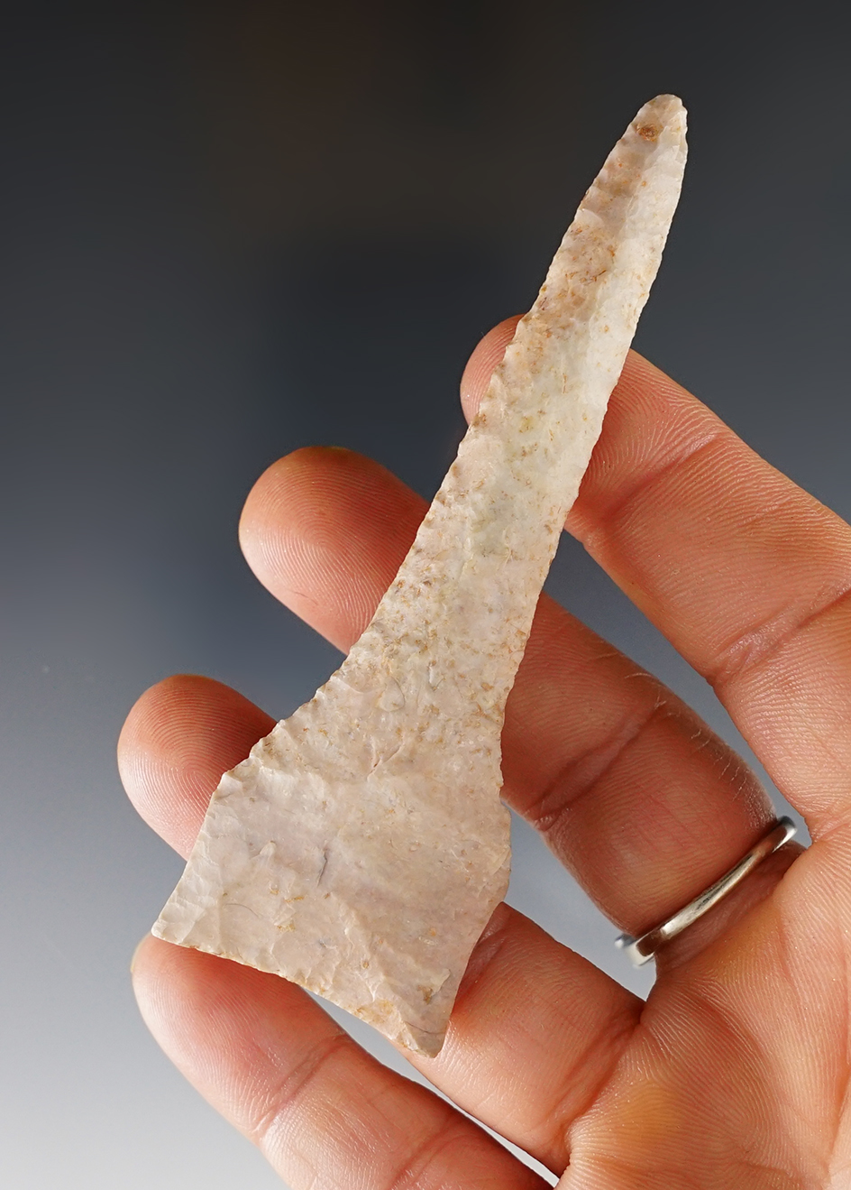 3 9/16" Holland Drill found in Green Co., Illinois. Ex. Bill Guthrie collection. 