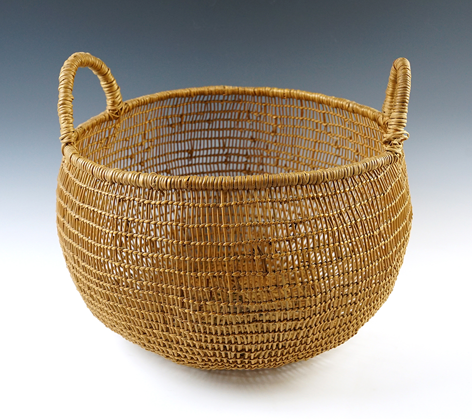Large 12 1/2" wide x 11" tall Yurok Collecting Basket from Northern California. 