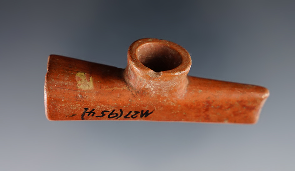2 3/4" long Catlinite Pipe found by B. Schneider's father in the 1980's - Hancock Co., Illinois. 