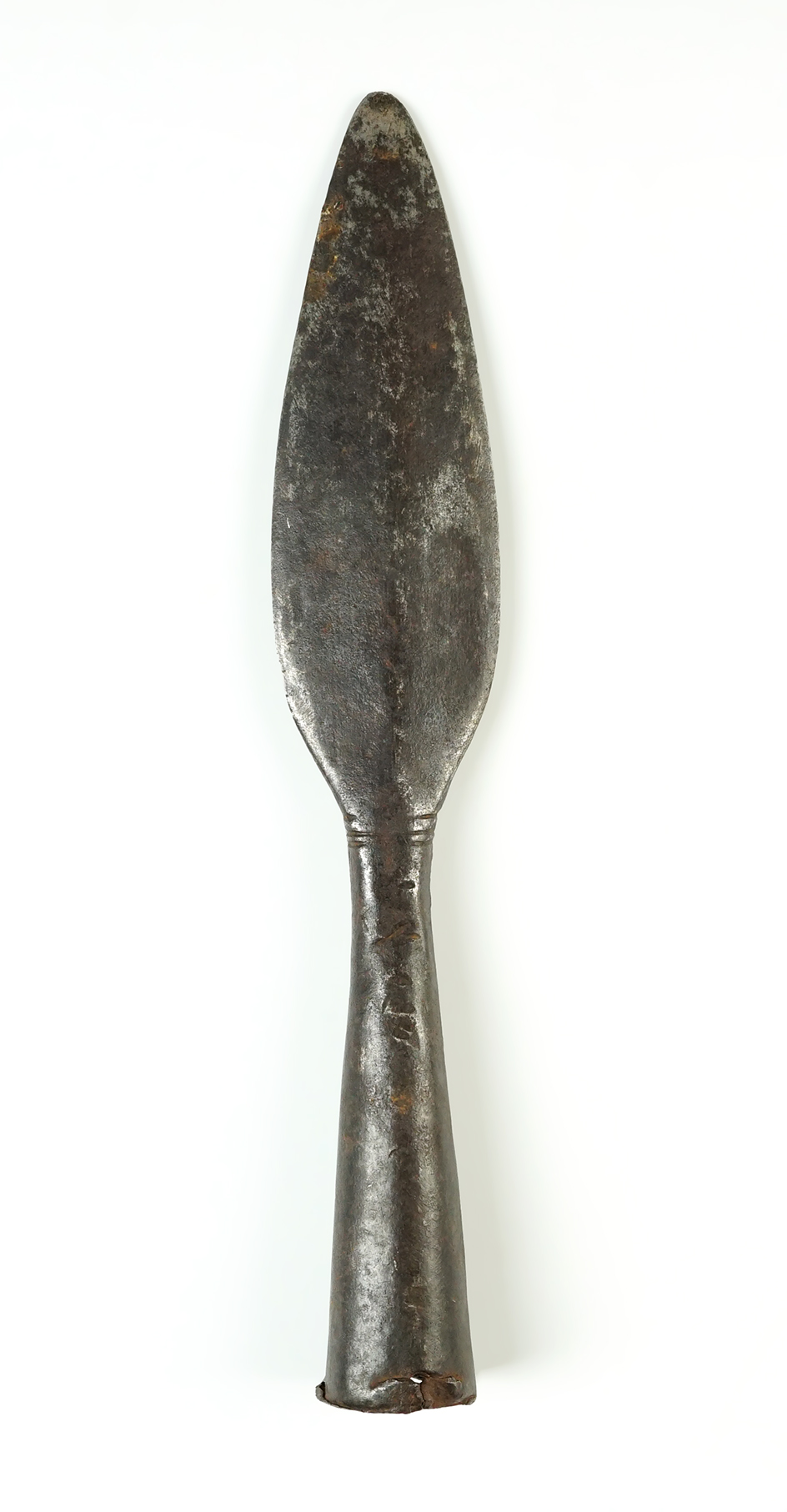 10 3/4" Hand Forged Pike from the 1700's. Some file work, a socketed tip, reworked originally. 
