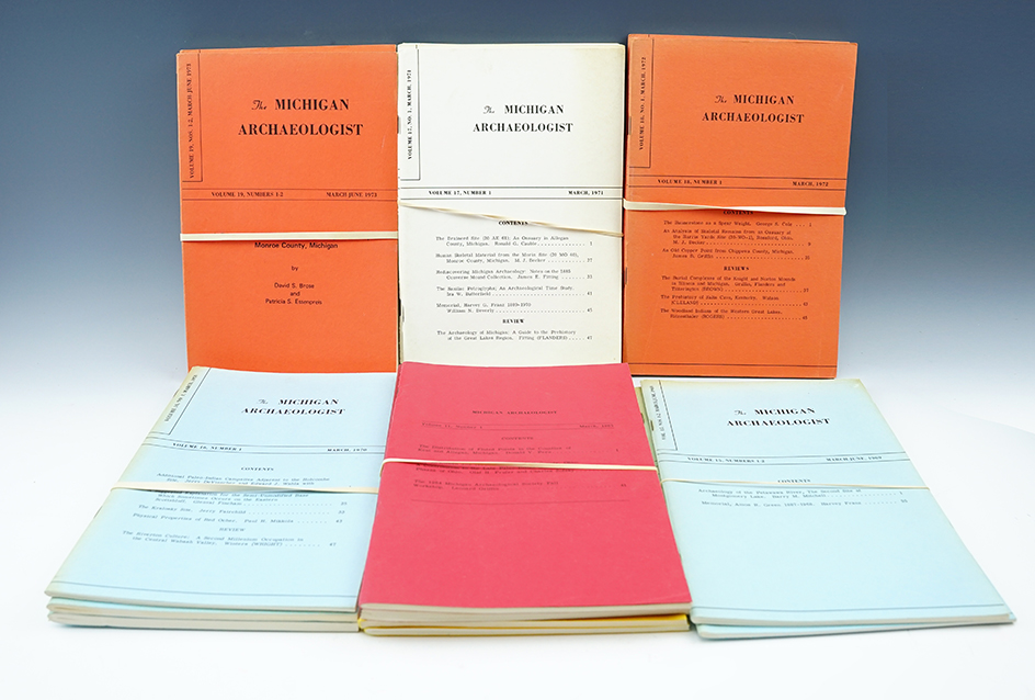 Hard to Find! Set of 18 vintage Michigan Archeologist Journals from 1969-1974.