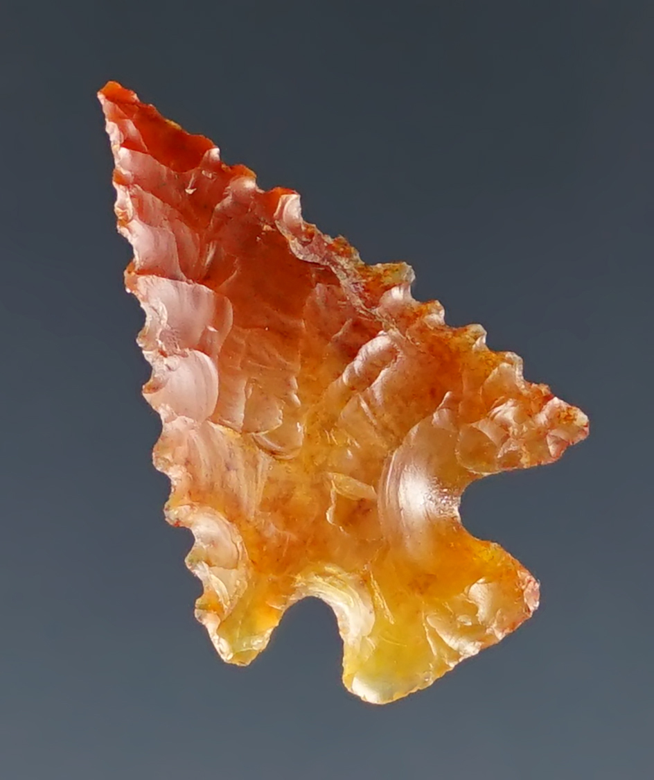 Perfectly styled 7/8" Columbia Plateau with excellent serrations found in Idaho.