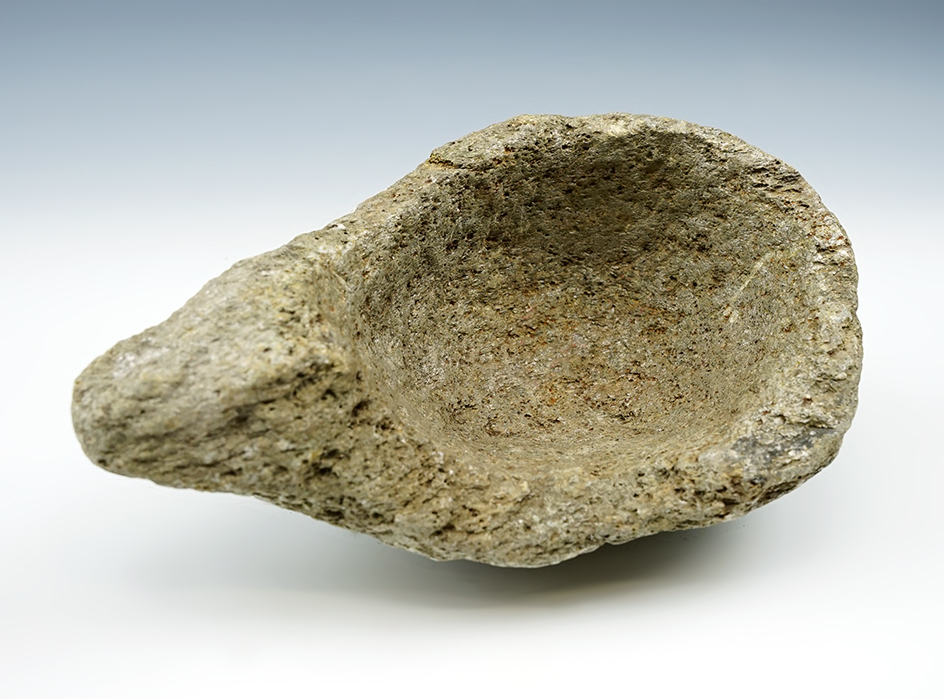 Rare! 6 1/2" Ladle made from steatite with mica flakes found in Bucks County Pennsylvania.