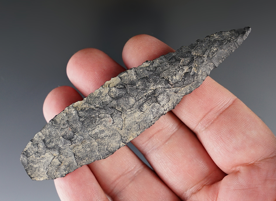 Heavily patinated 4 1/8" Cascade made from Basalt found in Twin Falls, Idaho.