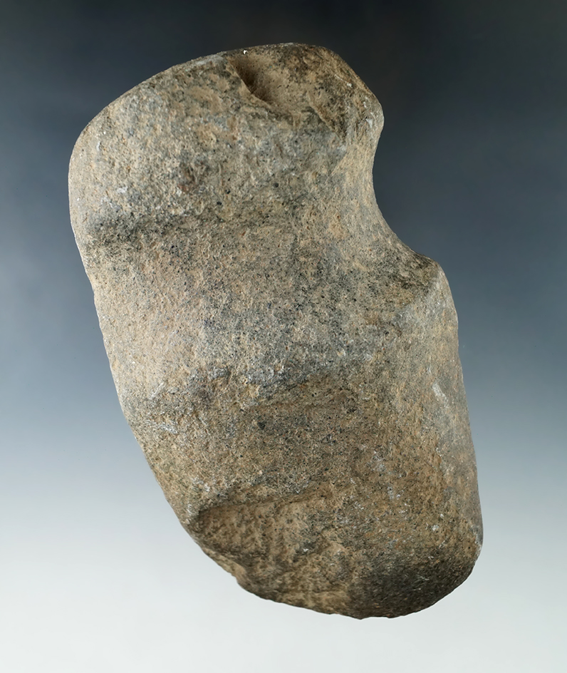 5" long 3/4 grooved raised Ridge Axe with ancient salvaged damage to the bit area on one side- Illin