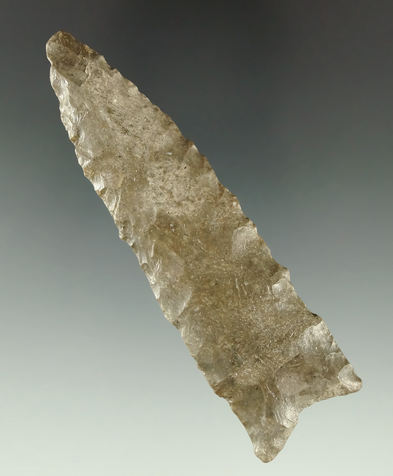 Fine 3 5/16" Dalton Point, Kay Co., Oklahoma. Ex. Mueller & Bradly. Perino COA.