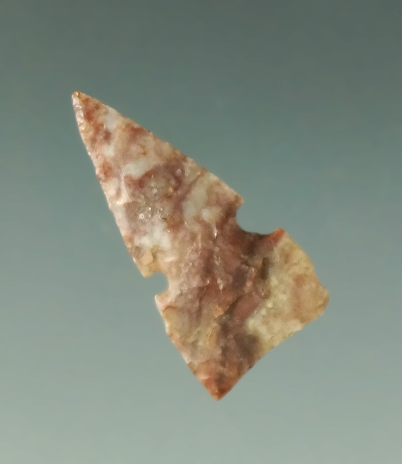 7/8" Pueblo Sidenotch made from Alibates Flint - Rio Arriba County New Mexico.