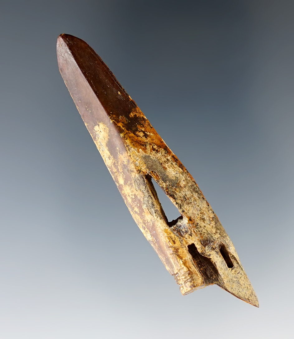 2 13/16" Ivory harpoon tip found in Alaska.
