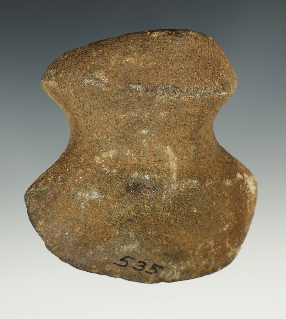 Rare for area! 3 1/4" tall by 3" wide full grooved archaic Axe - Melrose, Georgia.
