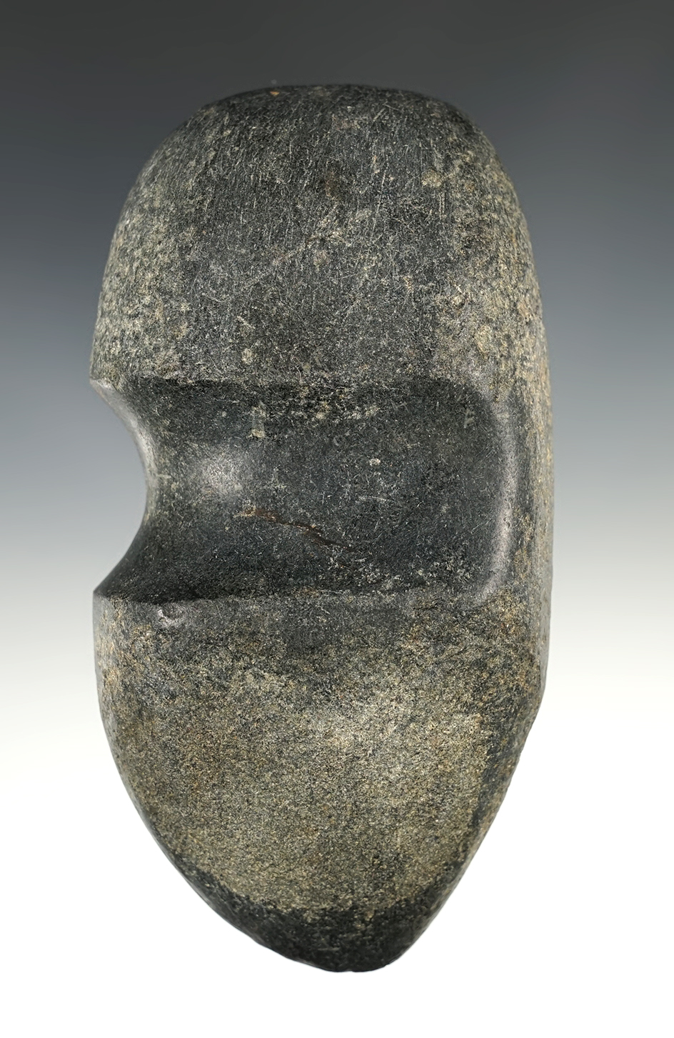 Nicely polished 5 7/8" long 3/4 grooved Hohokam  Axe found in Arizona.