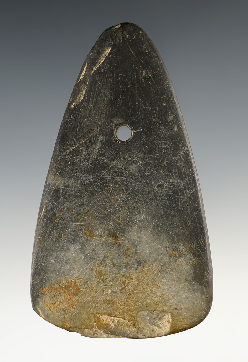 4 1/4" slate Pendant found in Indiana.