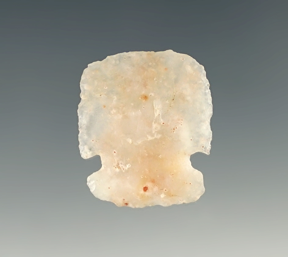 1" well-made agate translucent scraper found in New Mexico.