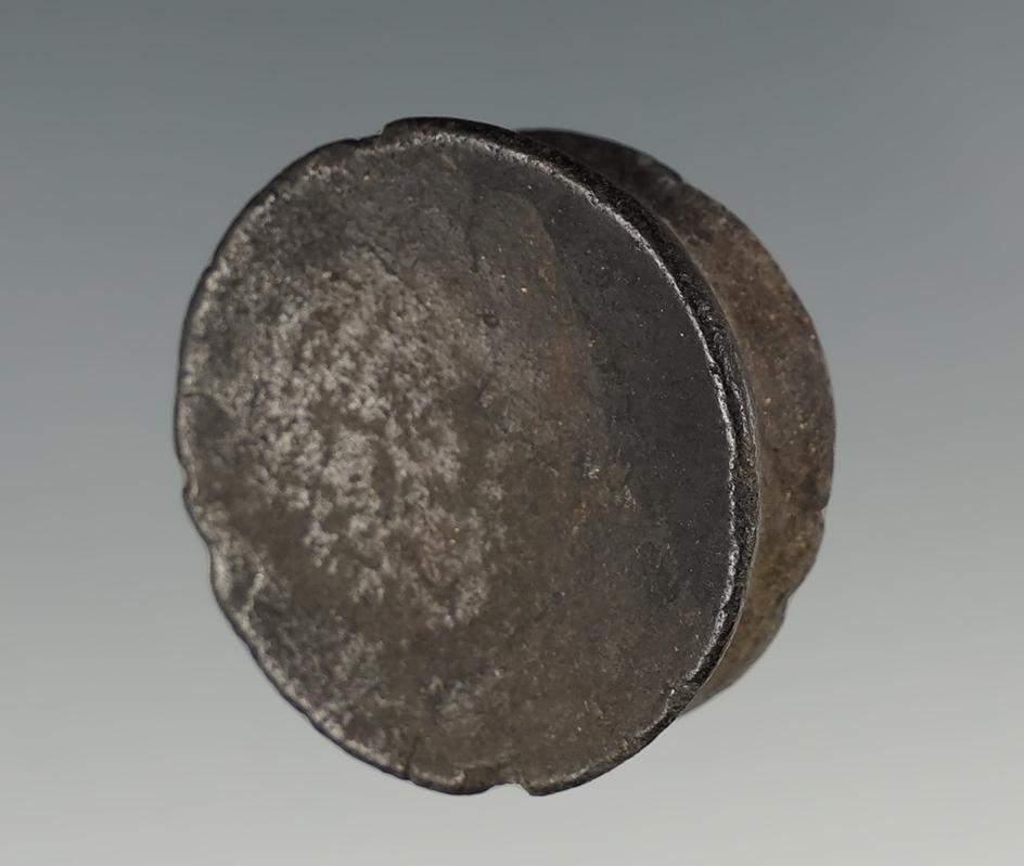 1 5/16" nicely polished stone ear Spool found in Sutter Co., California.