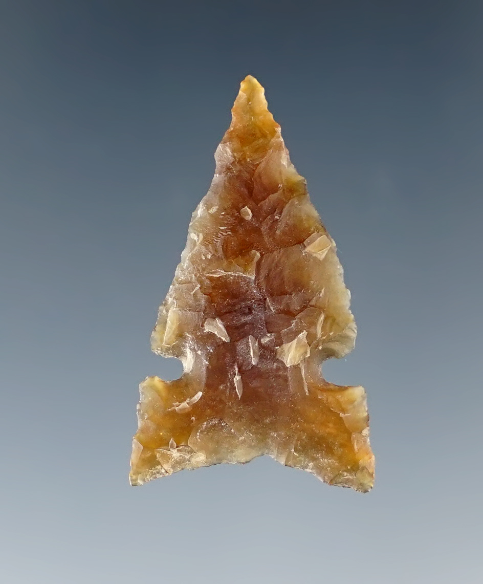 1 3/16" Sidenotch arrow point found in North Dakota.