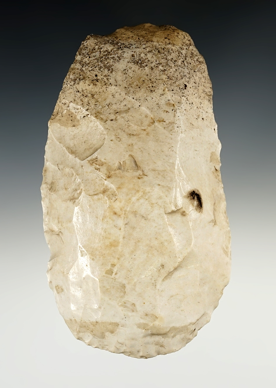 5 3/4" Classic style Flint Adze found in Scott Co., Illinois with good use polish.