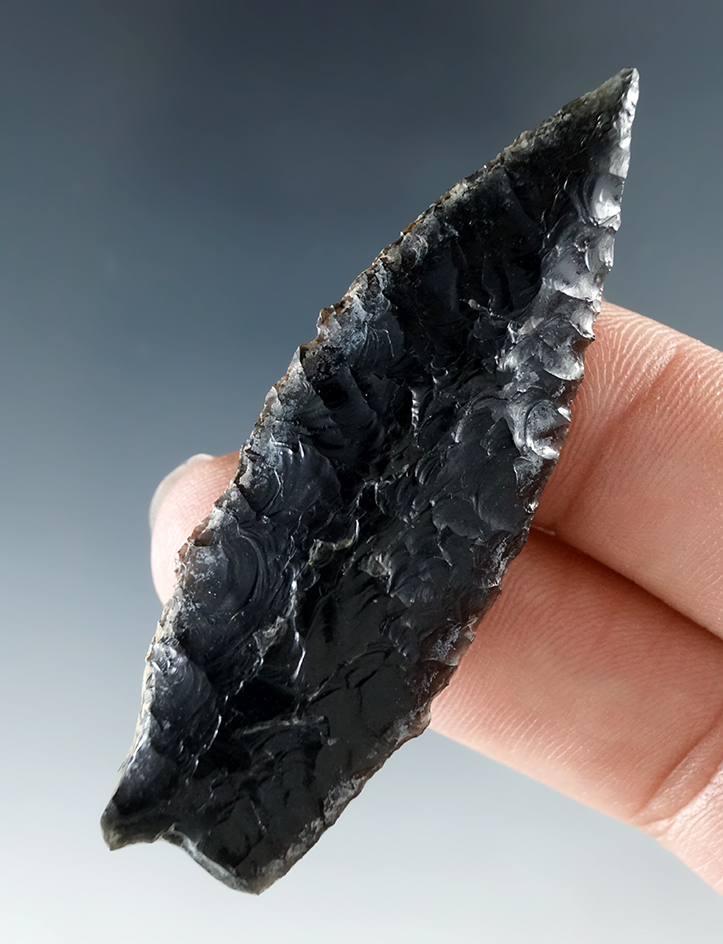 2 1/2" obsidian Humboldt found in Humboldt Co., Nevada.
