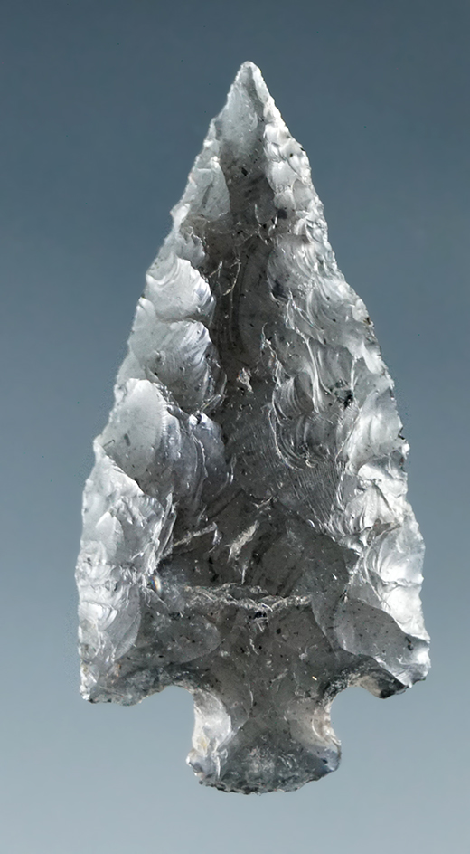 1 3/16" obsidian Rose Springs found in Humboldt Co., Nevada.