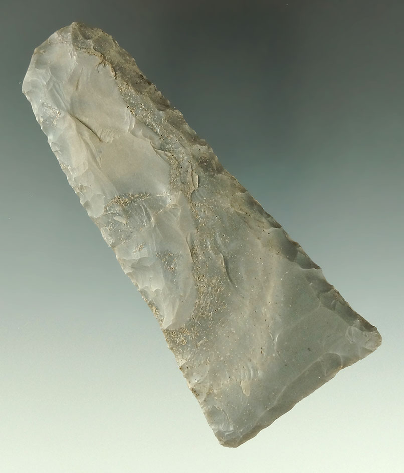 3 7/8" Paleo Square Knife - unique unifacial resharpening found in Greene Co., Indiana.