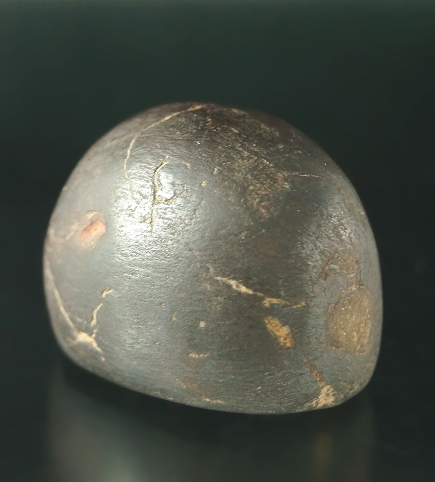 1 9/16" Hematite Cone with nice polish found in Lawrence Co., Ohio. Ex. Wertz collection.