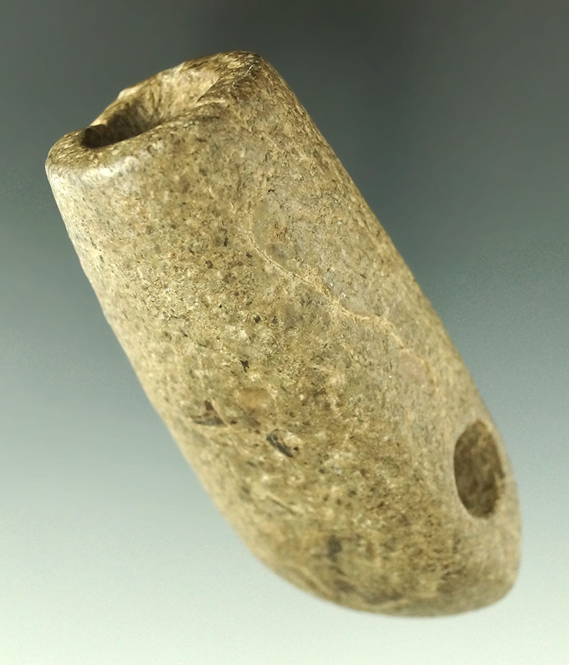 3 1/4" Hardstone vase pipe from the Dr. Gordon Meuser collection #3278/5. Near Dayton Ohio.