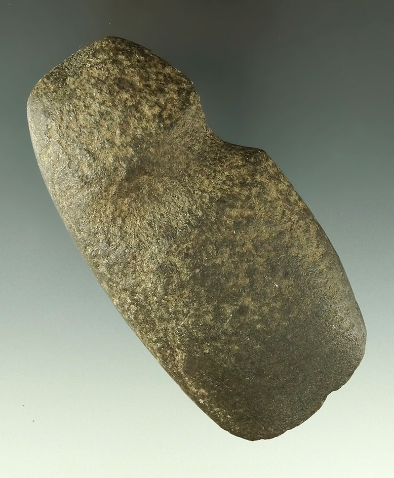 4 1/8" long 3/4 grooved Axe found 3 miles south of Upper  Sandusky, Ohio. Ex. Meuser collection.