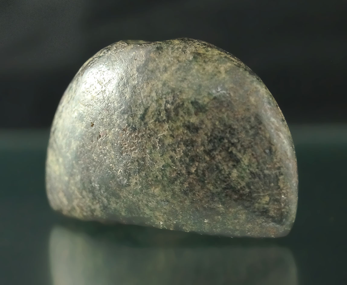Rare! 2 3/16" miniature Bannerstone - nicely patinated chlorite found in Clinton Co., PA. Bennett CO