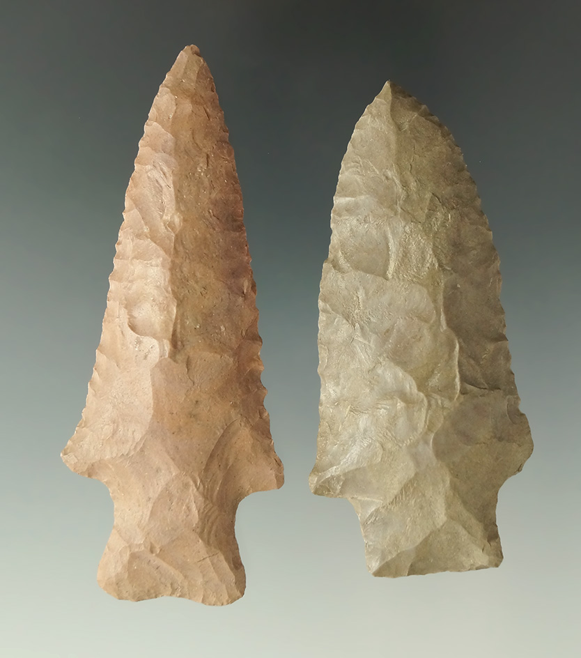 Pair of Heavy Duty points found in West Virginia, largest is 3 1/2".