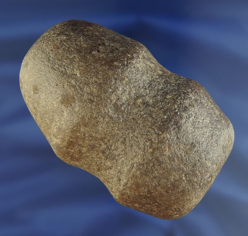 Well-developed  3/4 grooved granite Hammerstone found in Miami Co.,  Ohio. Ex. Katzenberger.