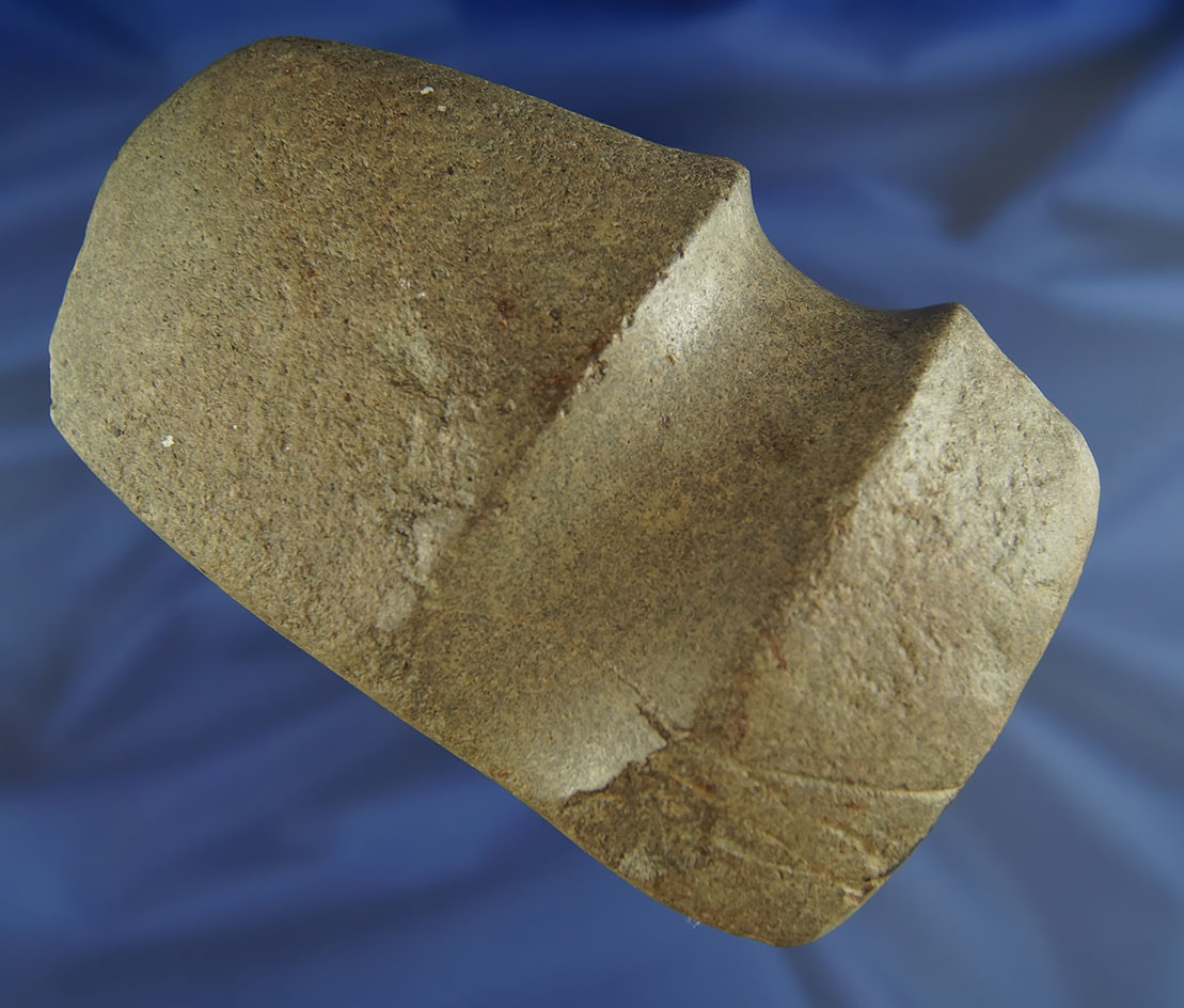 Nicely styled and well-developed 5 1/4" long 3/4 grooved Axe - Fayette Co.,  Ohio. Ex. Bob Converse.