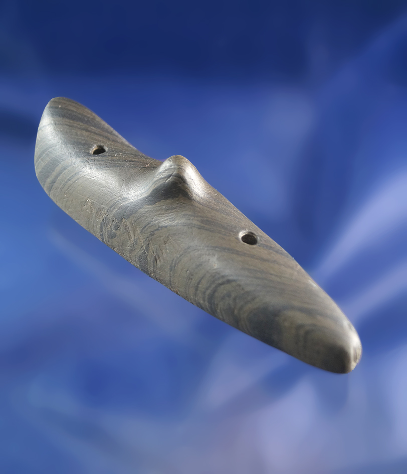 Sale Highlight: Ex. B. W. Stevens, Earl Townsend! 4 3/8" Spine Back Gorget  found in Marion Co.,  Oh