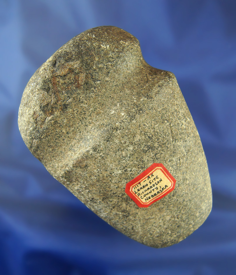 4 1/2" long 3/4 grooved Axe found at the Leary Site in Richardson Co., Nebraska