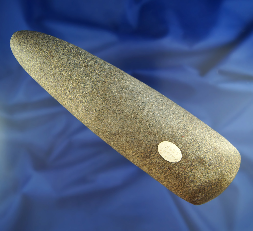 Nice! 8 3/8" Tappered Poll Celt found in Ionia Co., Michigan in excellent condition.  Ex. Sam Speck.