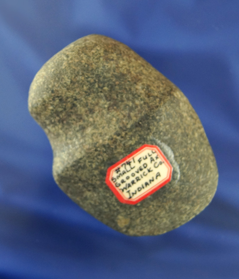3 1/8" miniature 3/4 grooved Axe found in Warrick Co., Indiana