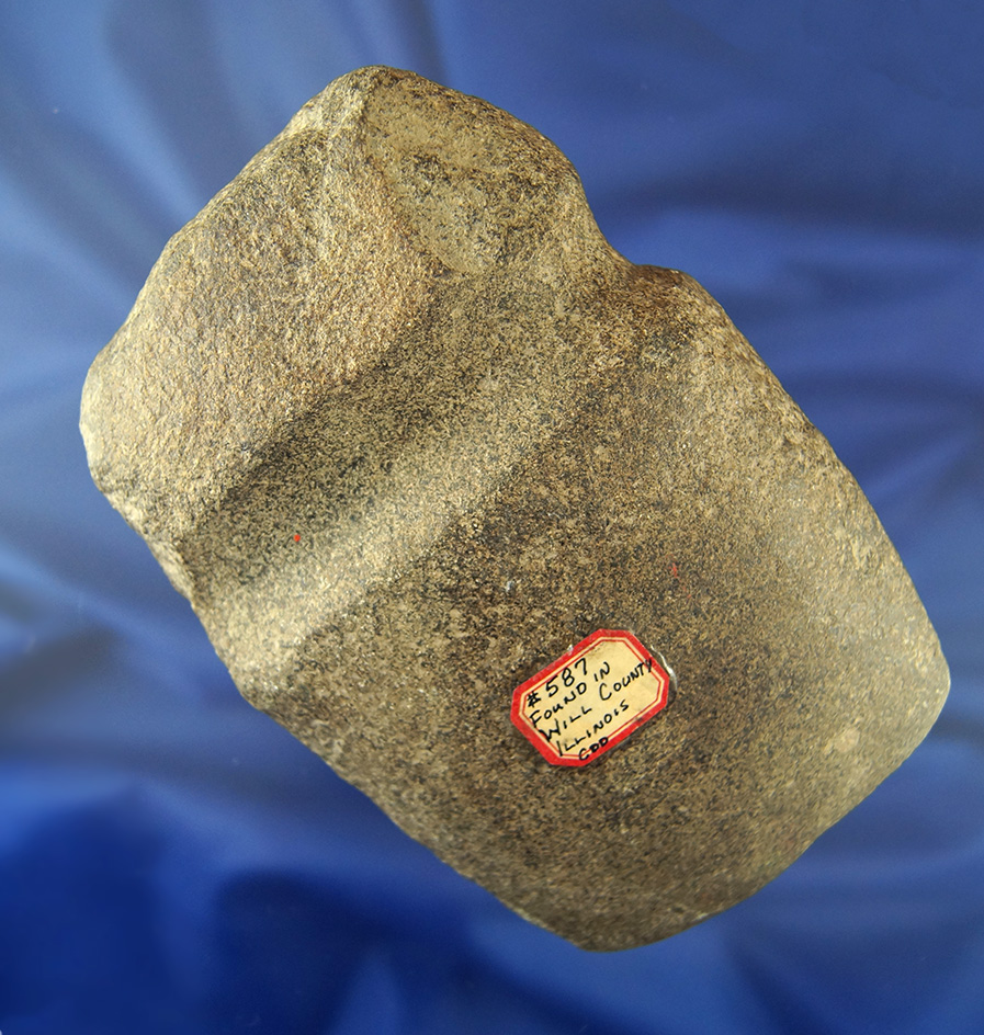 5 1/2" long 3/4 grooved Axe found in Will Co., Illinois.