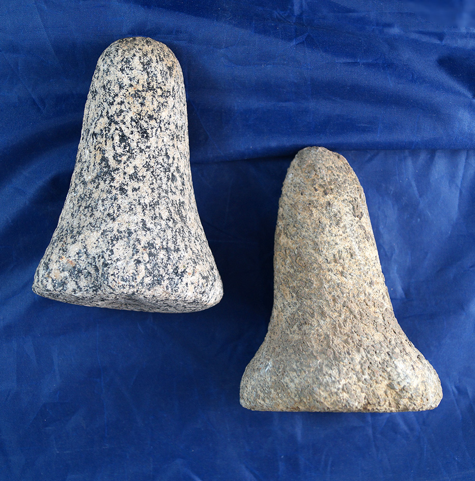 Pair of Bell Pestles found in Ohio, largest is 4 3/4".