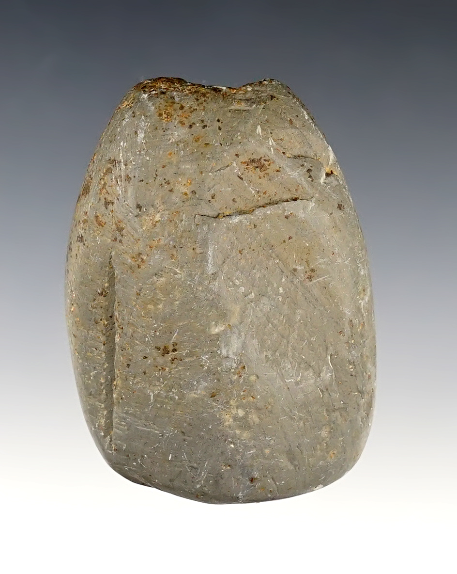 2 9/16" Tube Bannerstone found in Hancock Co., Ohio. Ex. Robert Cupp collection.