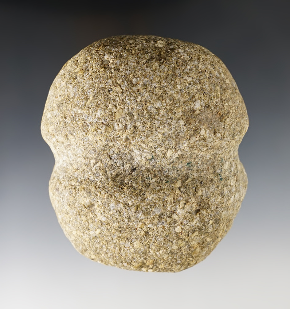 4 1/4" long Full Grooved Hammerstone found in the Midwestern U.S. Hardstone.