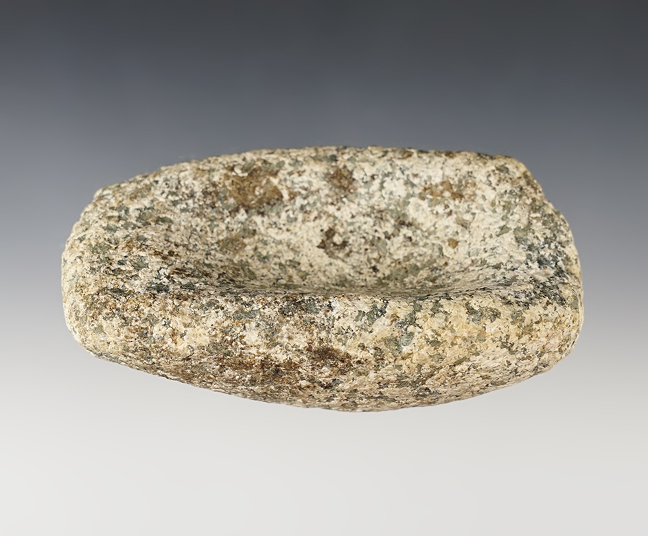 4 1/8" Deeply scooped Boatstone preform found in Ohio.