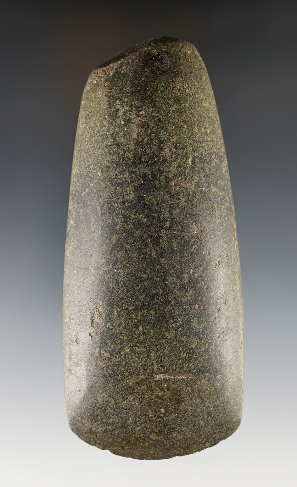 Well made 4 3/4" Hardstone Celt found at Genoa Fort, Cayuga Co., New York. 