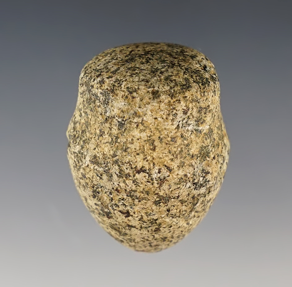 Unique 1 5/8" long Grooved Plummet found in the Midwestern U.S.