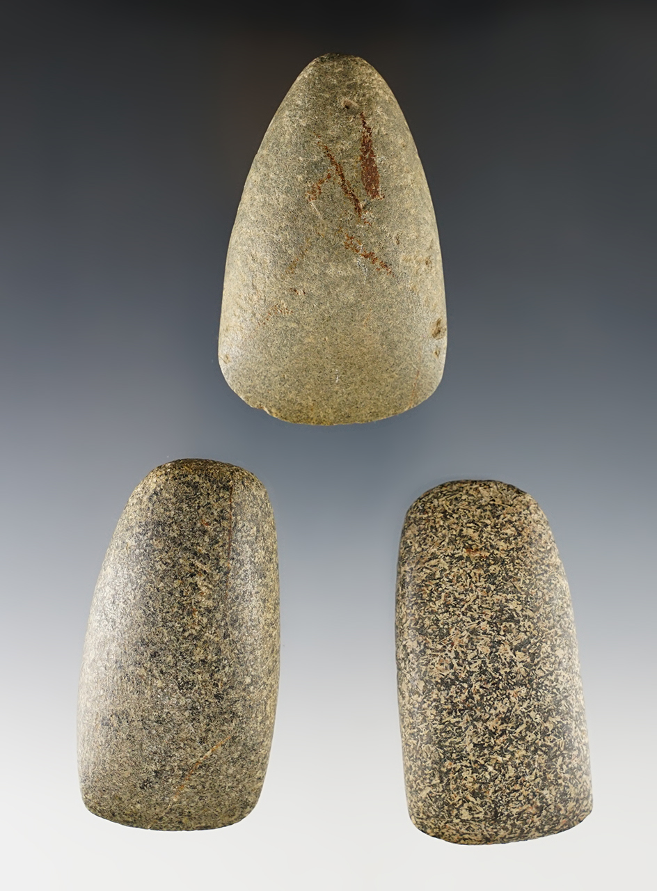 Set of 3 nicely polished Ohio Celts in great condition. The largest is 3".