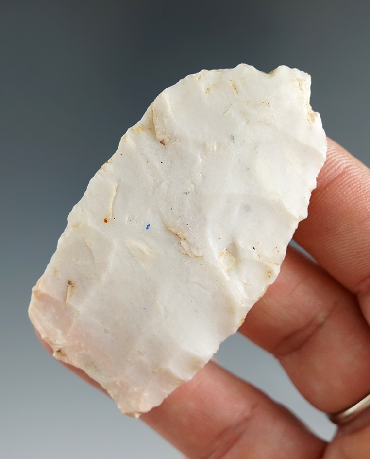 Paleo Northumberland fluted Lanceolate w/graver tip found in Washington Co., PA.  2 COAs